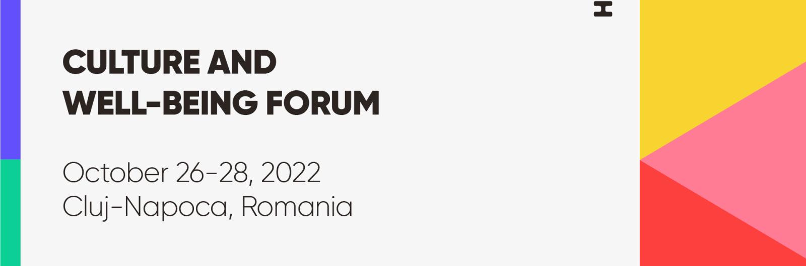 Culture and Well-being forum 2022